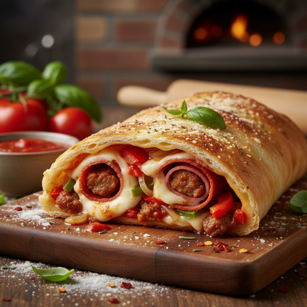 Mouthwatering Pizza Stromboli recipe