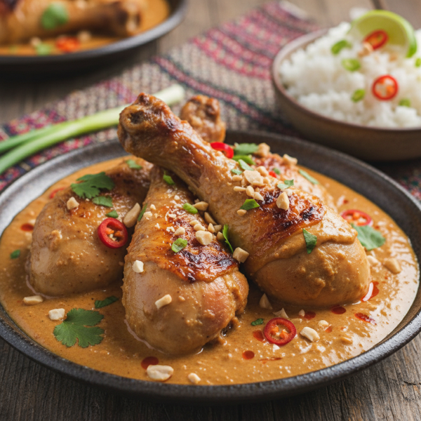Mouthwatering Thai Slow Cooker Chicken Legs with Peanut Sauce recipe