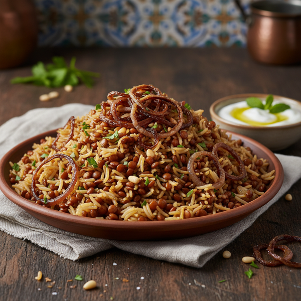 Mujadara: Middle Eastern Lentils and Rice recipe