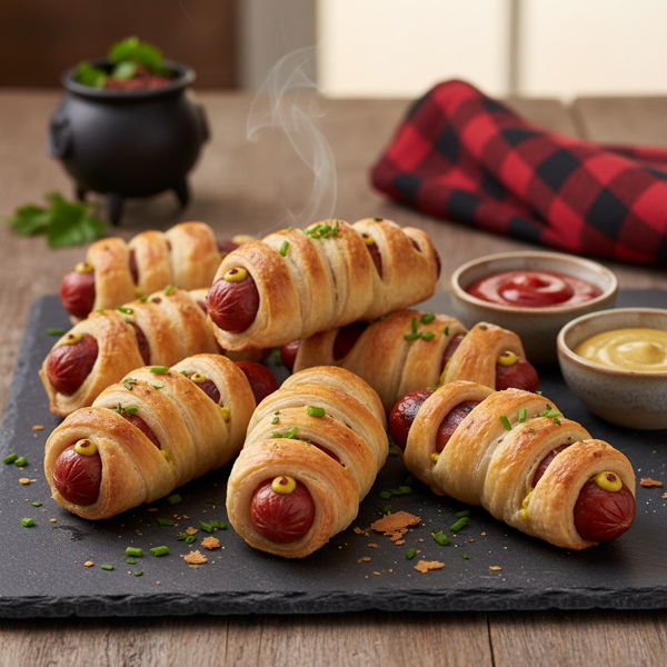 Mummy Hot Dog Delights recipe