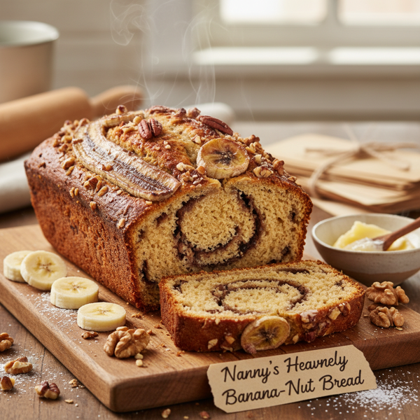 Nanny's Heavenly Banana-Nut Bread recipe