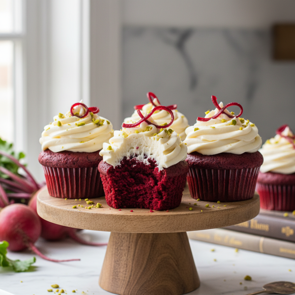 Natural Beet Red Velvet Cupcakes recipe