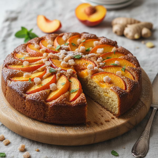 Nectarine and Ginger Delight Cake recipe