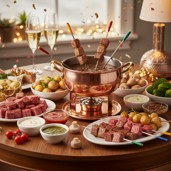 New Year's Eve Beef Fondue Extravaganza recipe