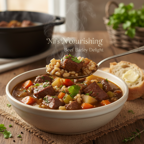 Nif's Nourishing Beef Barley Delight recipe