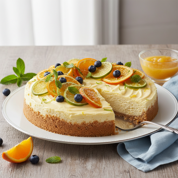 No-Bake Citrus Delight Cheesecake recipe