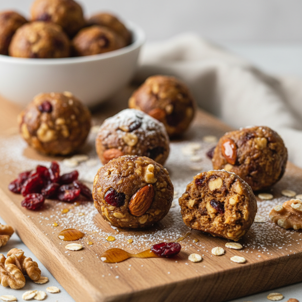 No-Bake Cranberry Nut Energy Bites recipe