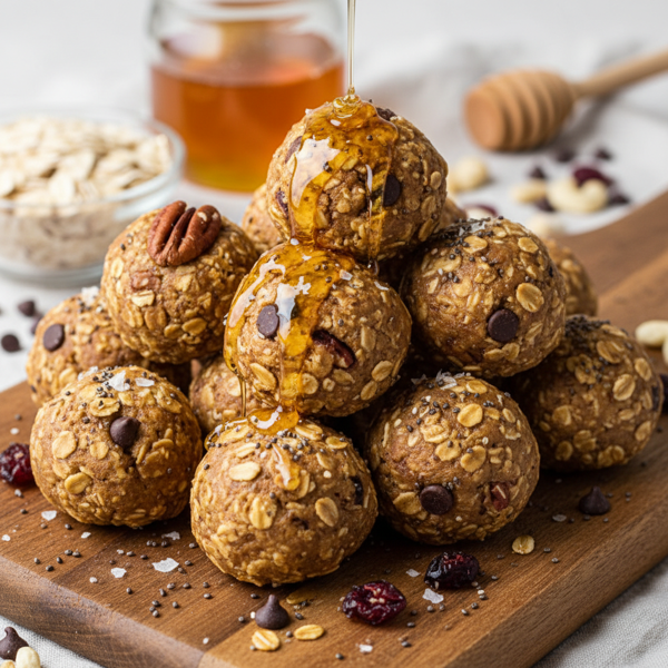 No-Bake Honey Oat Energy Bites recipe