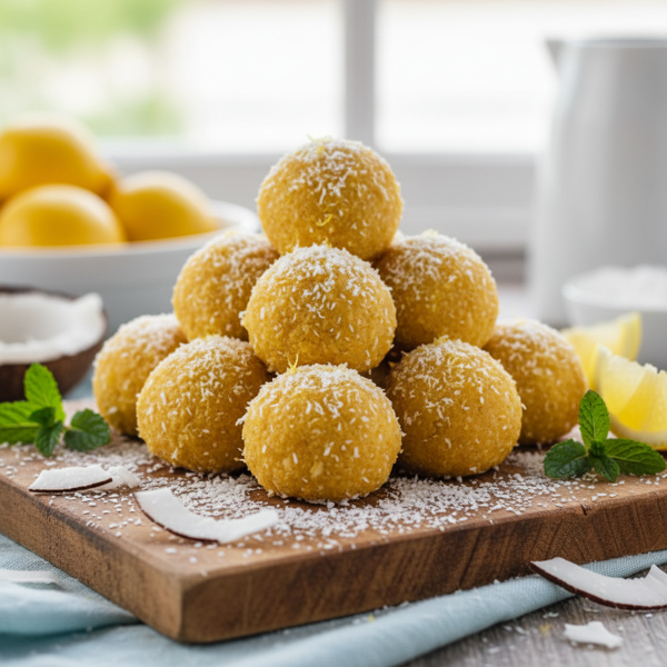 No-Bake Lemon Coconut Bliss Balls recipe