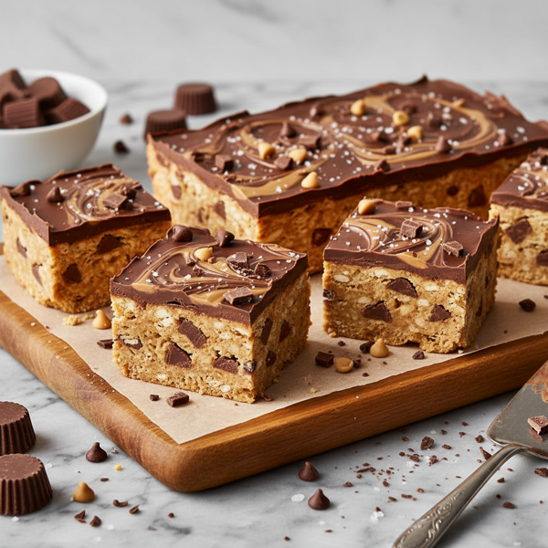 No-Bake Reese's Peanut Butter Crunch Bars recipe
