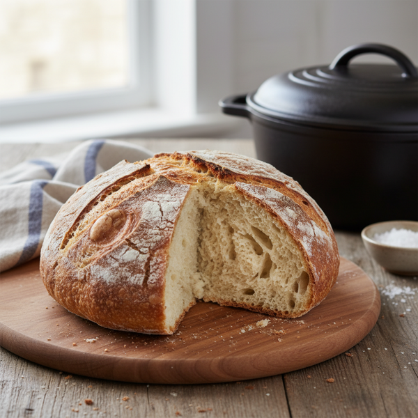 No-Knead Artisan Boule Bread recipe