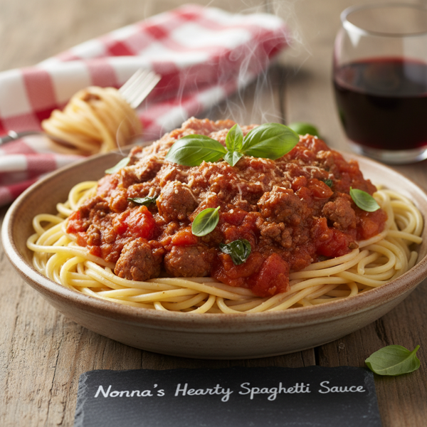 Nonna's Hearty Spaghetti Sauce recipe