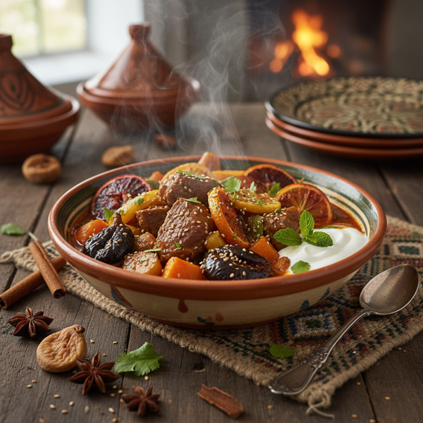 North African Lamb Stew with Citrus and Figs recipe