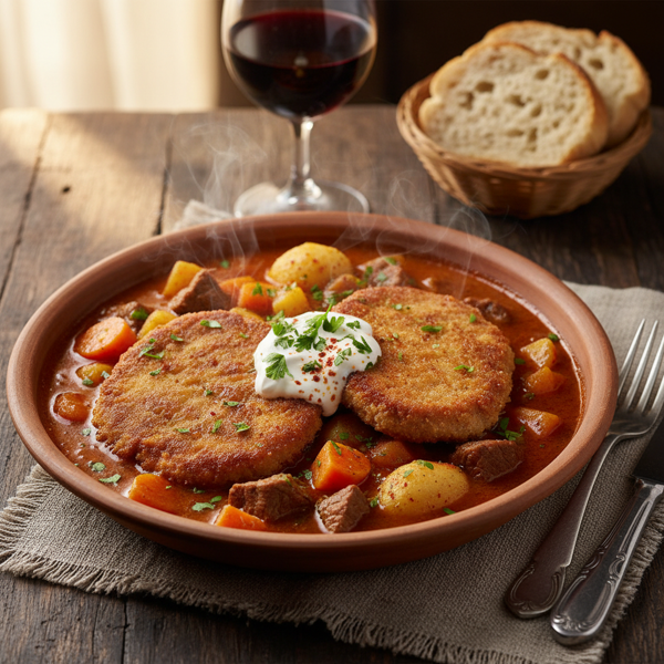 Northern Croatian Beef Schnitzel Stew recipe