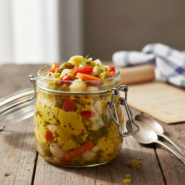 Nostalgic Sweet Mustard Pickle Medley recipe