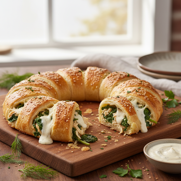 Nourishing Chicken and Spinach Crescent Ring recipe