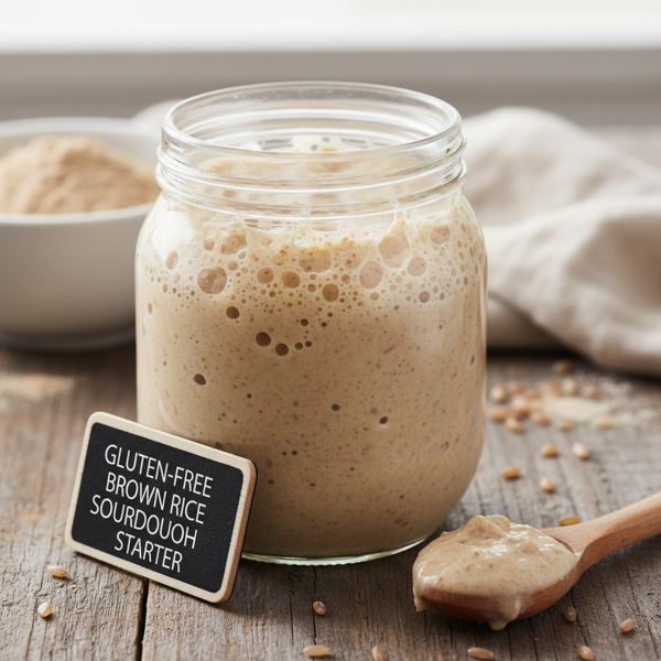Nourishing Gluten-Free Brown Rice Sourdough Starter recipe