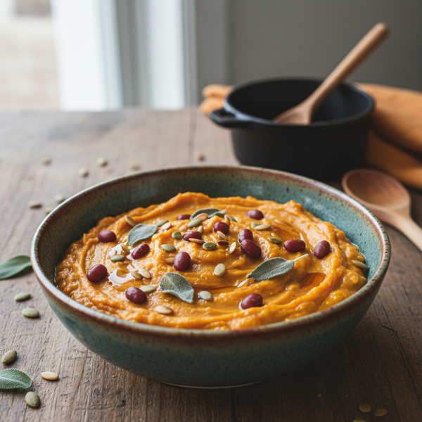 Nourishing Sweet Potato and Pumpkin Adzuki Delight recipe