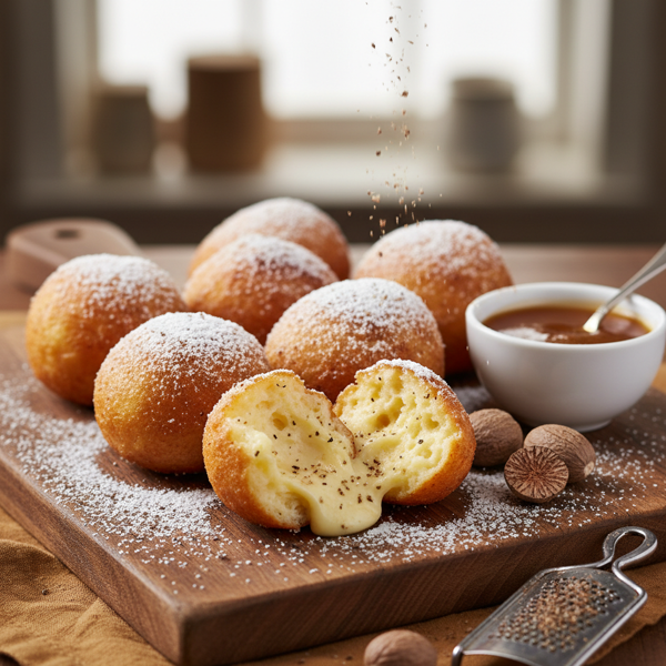 Nutmeg-Infused Fried Custard Delights recipe