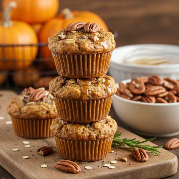 Nutri-Pumpkin Pecan Power Muffins recipe