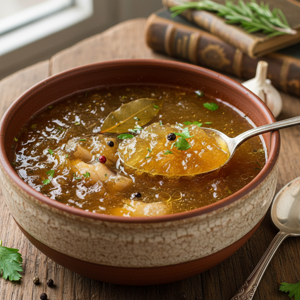 Nutrient-Dense Gelatinous Bone Broth recipe