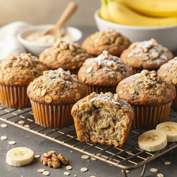 Nutritious Banana Oat Bran Muffins recipe