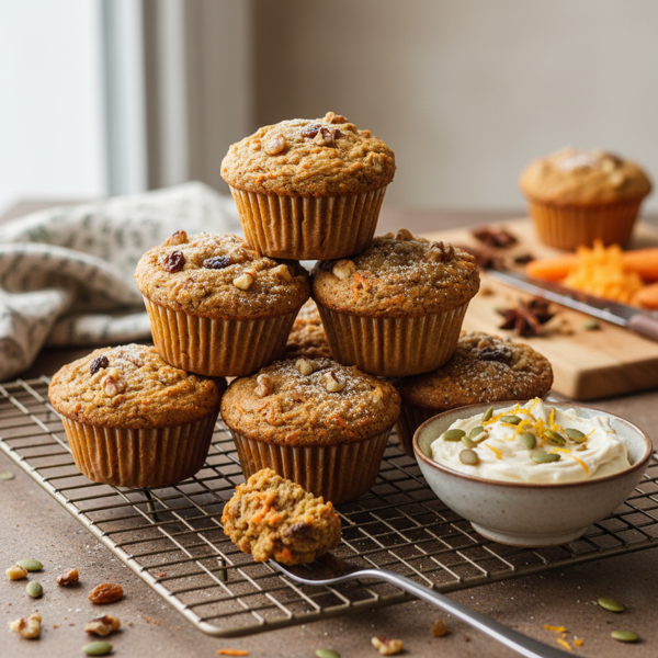 Nutritious Carrot Spice Vegan Muffins recipe