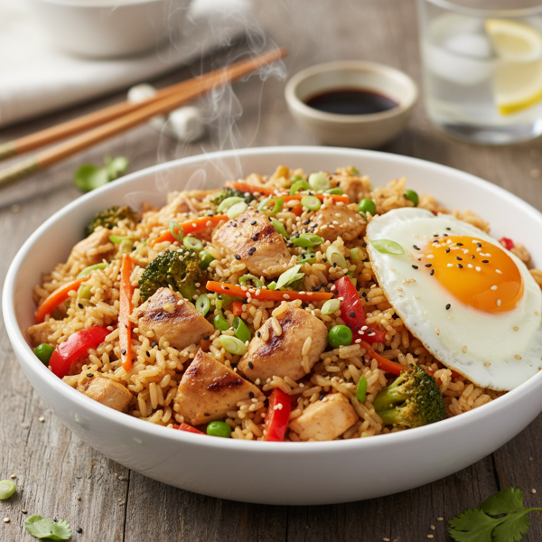 Nutritious Chicken and Vegetable Fried Rice recipe