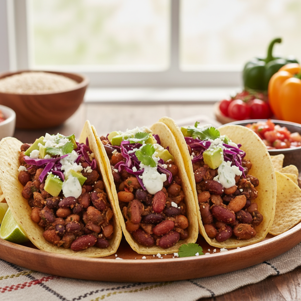 Nutritious High Fiber Bean Tacos recipe
