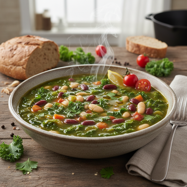 Nutritious Kale and Bean Medley Soup recipe