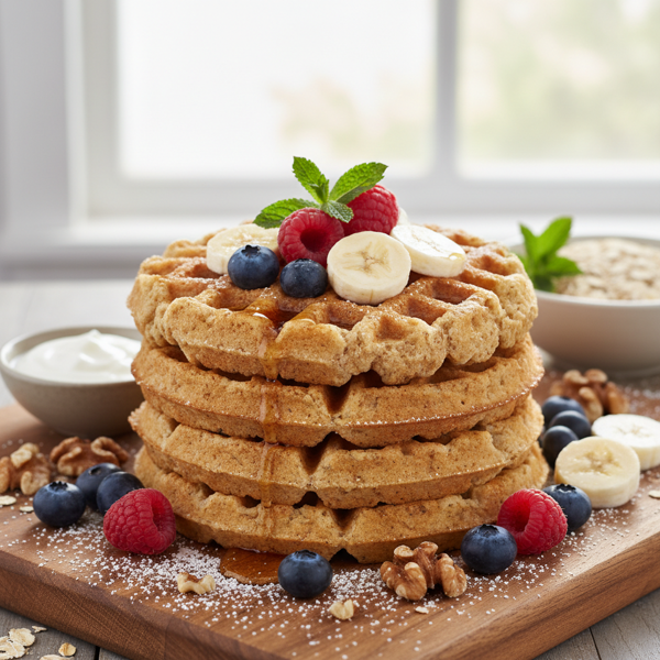 Nutritious Oat Bran Waffles recipe