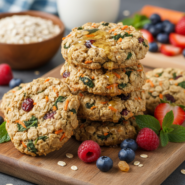 Nutritious Oatmeal Fruit & Veggie Breakfast Cookies recipe