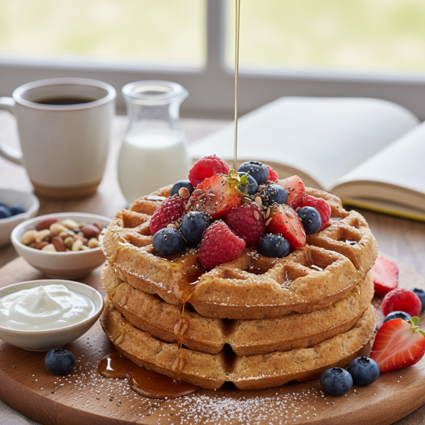 Nutritious Overnight Whole-Wheat Waffles recipe
