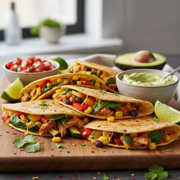 Nutritious Veggie-Pork Quesadillas recipe