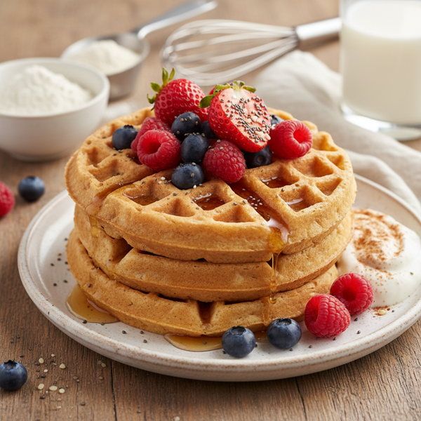 Nutritious Whole Wheat Protein Waffles recipe