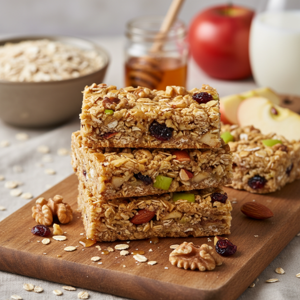 Nutty Apple Morning Muesli Bars recipe