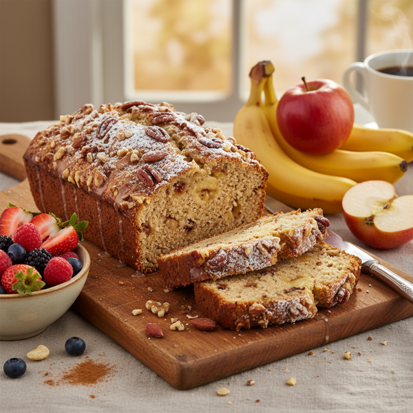 Nutty Banana-Apple Bread Delight recipe