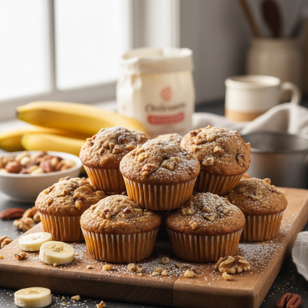 Nutty Banana Bliss Muffins recipe
