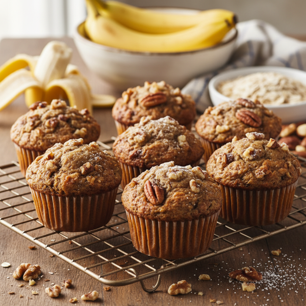 Nutty Banana Bran Muffins recipe