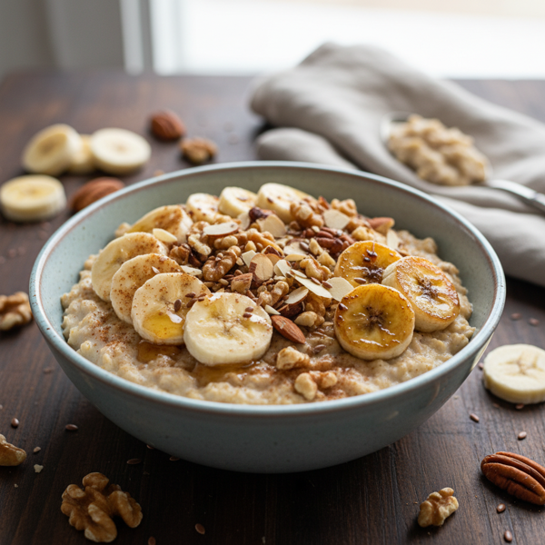 Nutty Banana Delight Oatmeal Bowl recipe