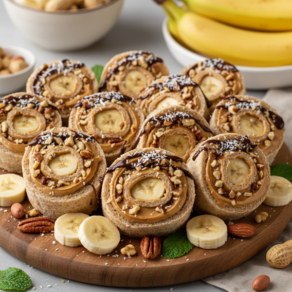 Nutty Banana Delight Pinwheel Sandwiches recipe
