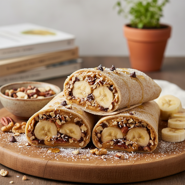 Nutty Banana Delight Wraps recipe