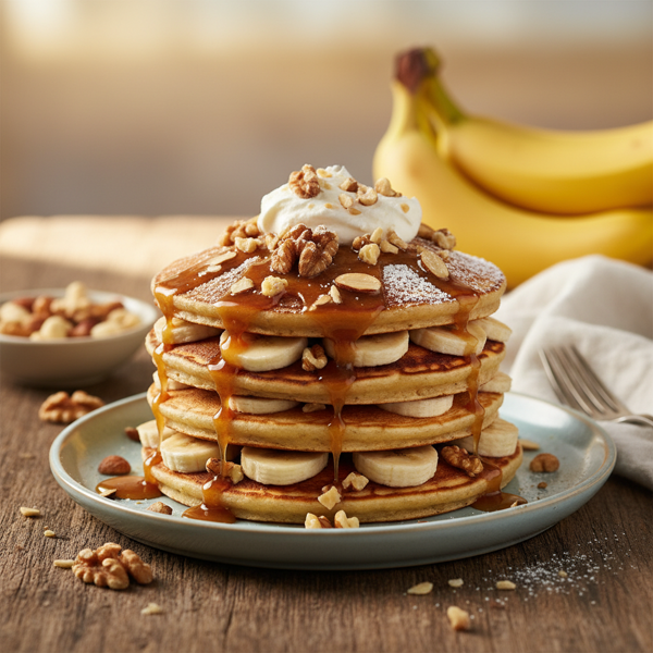 Nutty Banana Pancake Stack recipe
