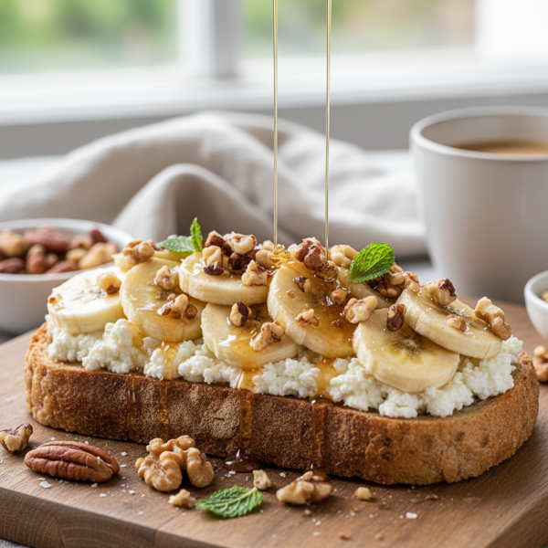Nutty Banana Ricotta Toast recipe