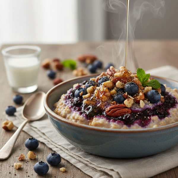 Nutty Blueberry Bliss Oatmeal recipe