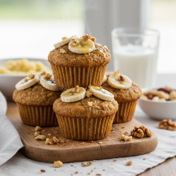 Nutty Bran Muffins with Banana Bliss recipe