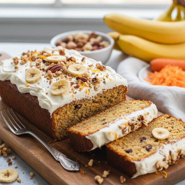 Nutty Carrot Banana Snack Cake recipe