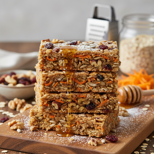 Nutty Carrot Granola Bars recipe