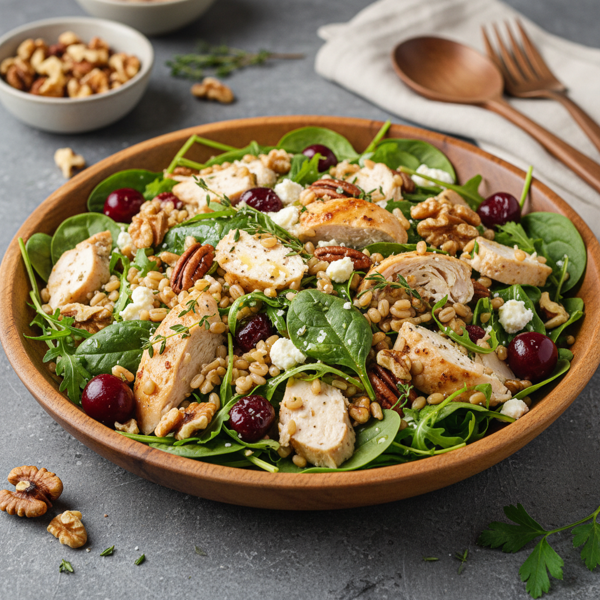 Nutty Cherry Chicken Wheat Berry Salad recipe