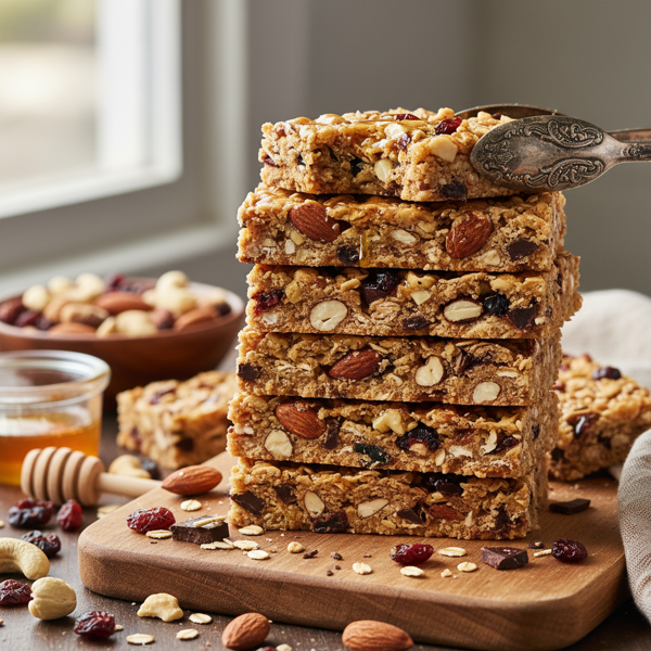 Nutty Chewy Granola Bars recipe